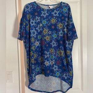 LuLaRoe Blue Starburst Print Tunic size XS